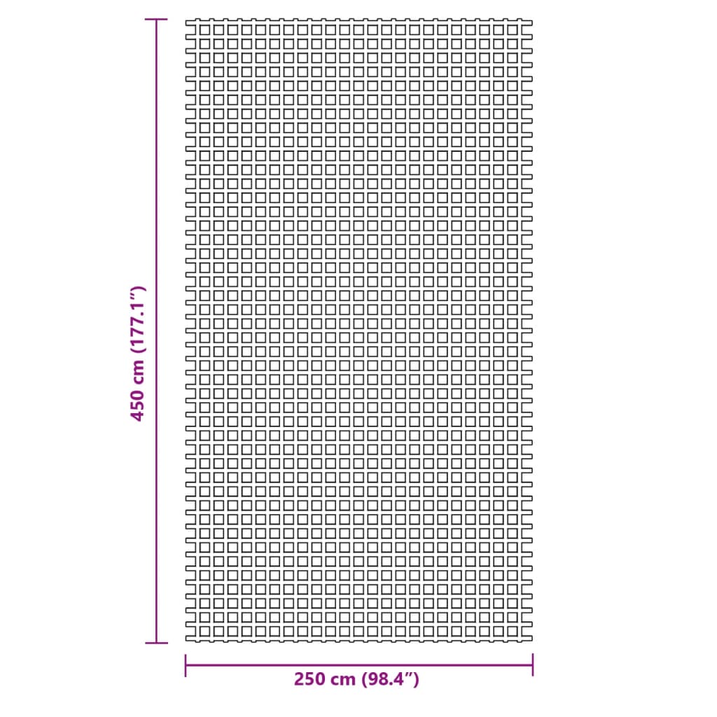 Covoraș de camping, antracit, 4,5x2,5 m