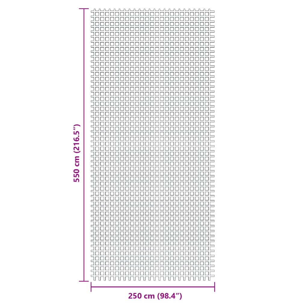 Covoraș de camping, antracit, 5,5x2,5 m