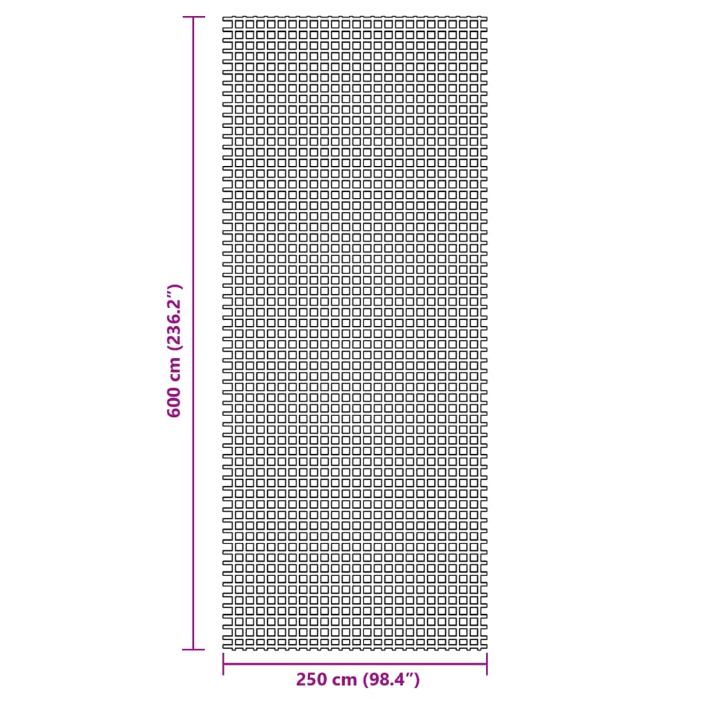 Covoraș de camping, antracit, 6x2,5 m