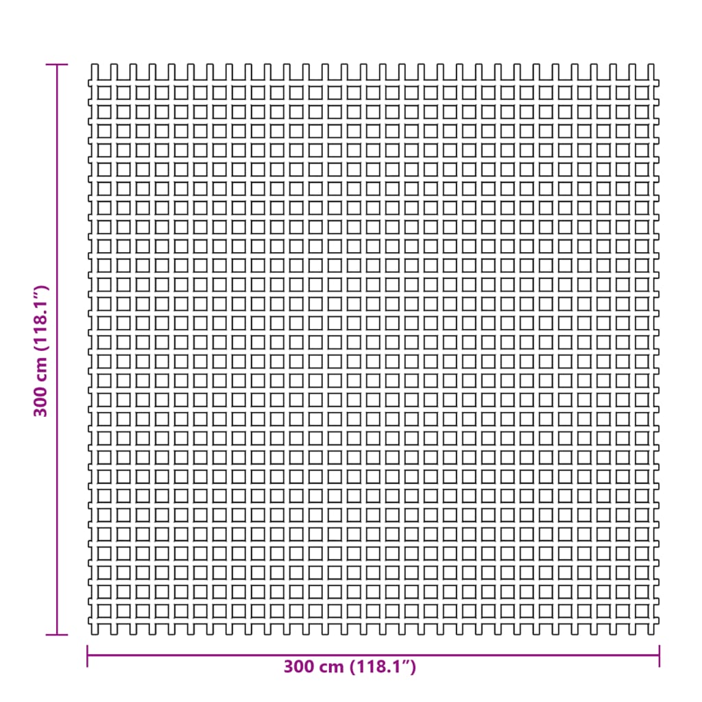 Covoraș de camping, antracit, 3x3 m