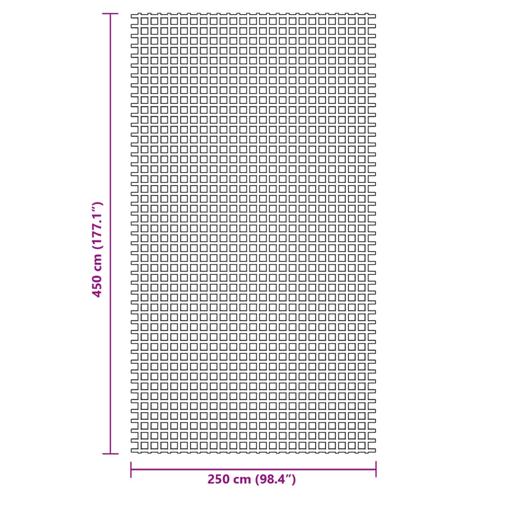 Covoraș de camping, albastru, 4,5x2,5 m