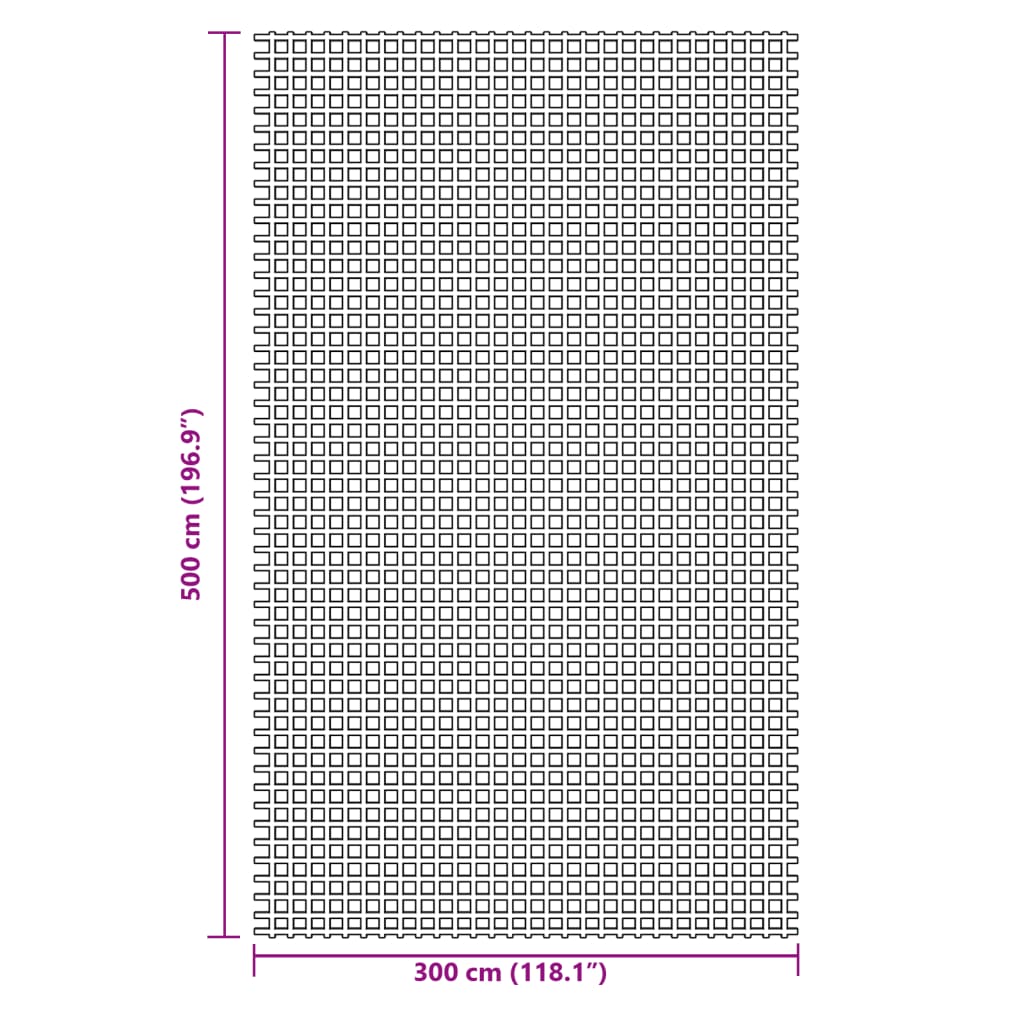 Covoraș de camping, albastru, 5x3 m