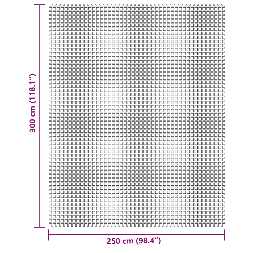 Covoraș de camping, gri deschis, 3x2,5 m