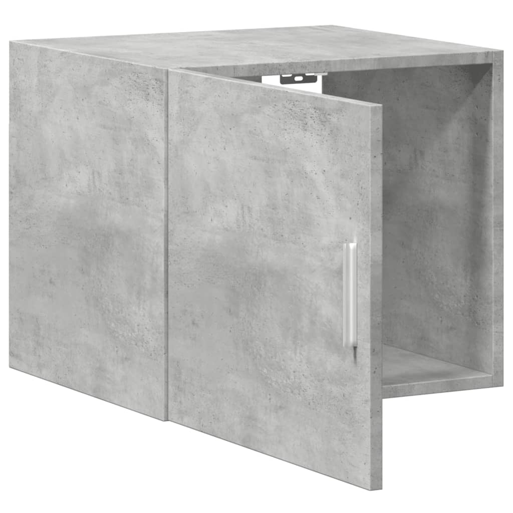 Dulap de perete, gri beton, 45x42,5x40 cm, lemn prelucrat