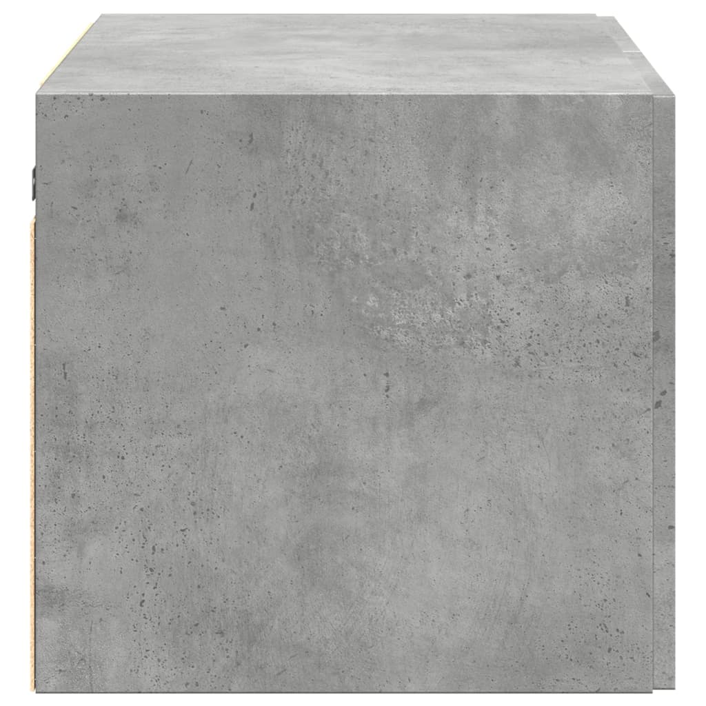 Dulap de perete, gri beton, 70x42,5x40 cm, lemn prelucrat