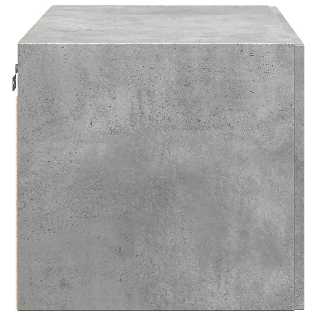 Dulap de perete, gri beton, 80x42,5x40 cm, lemn prelucrat