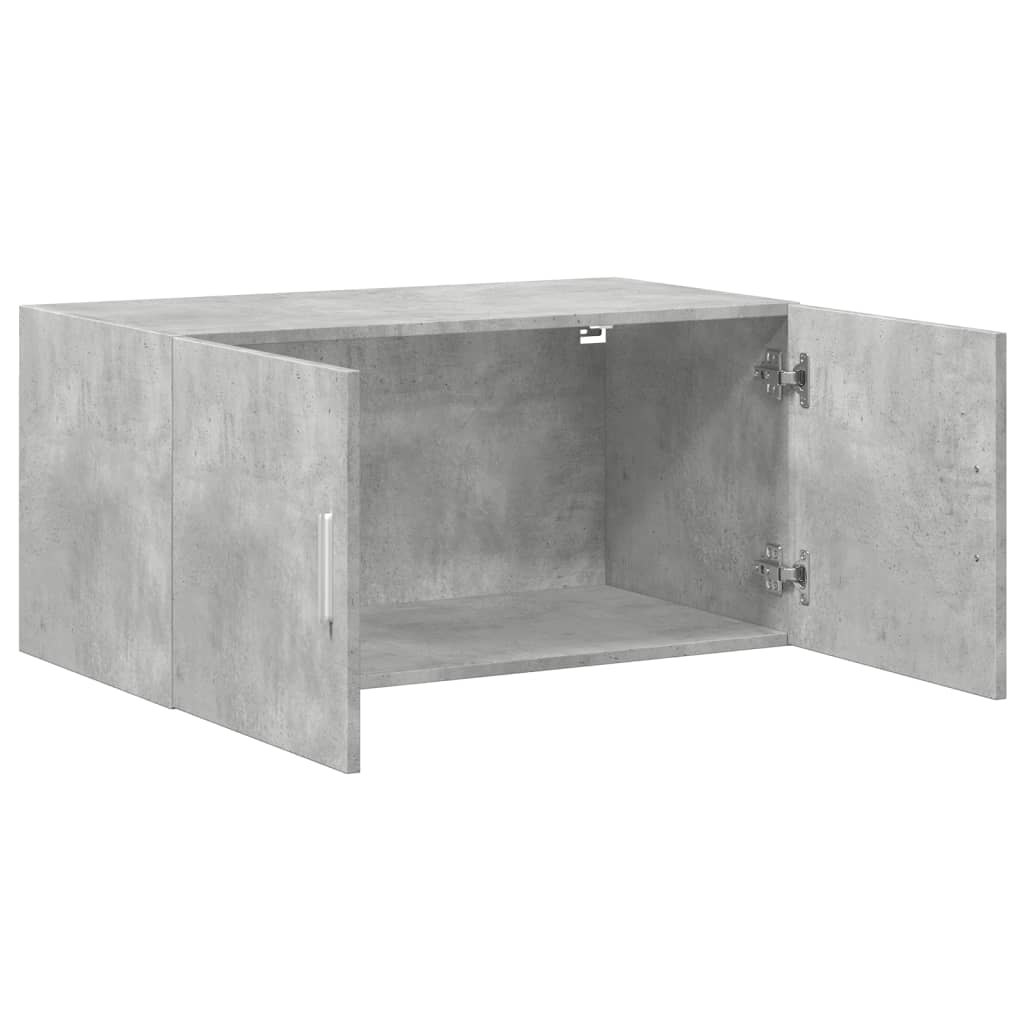 Dulap de perete, gri beton, 80x42,5x40 cm, lemn prelucrat