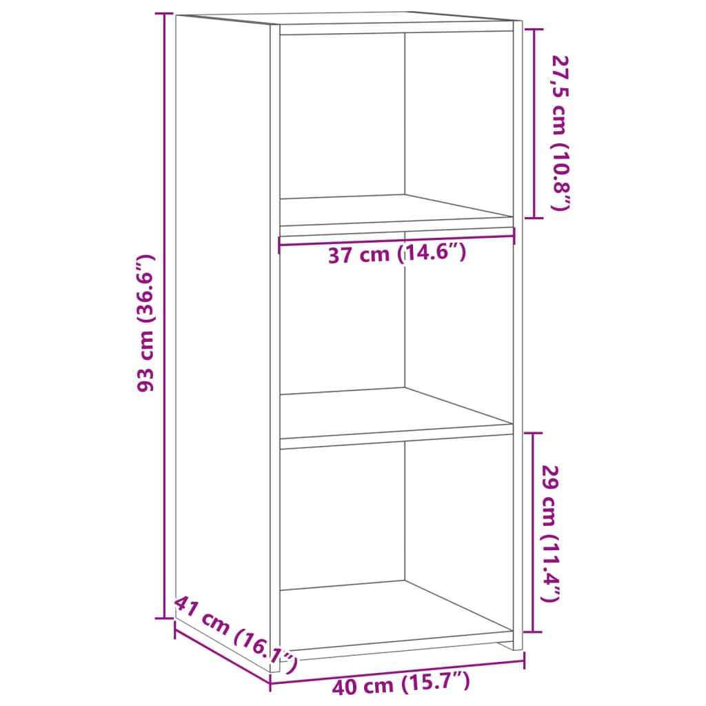 Dulap, alb, 40x41x93 cm, lemn prelucrat