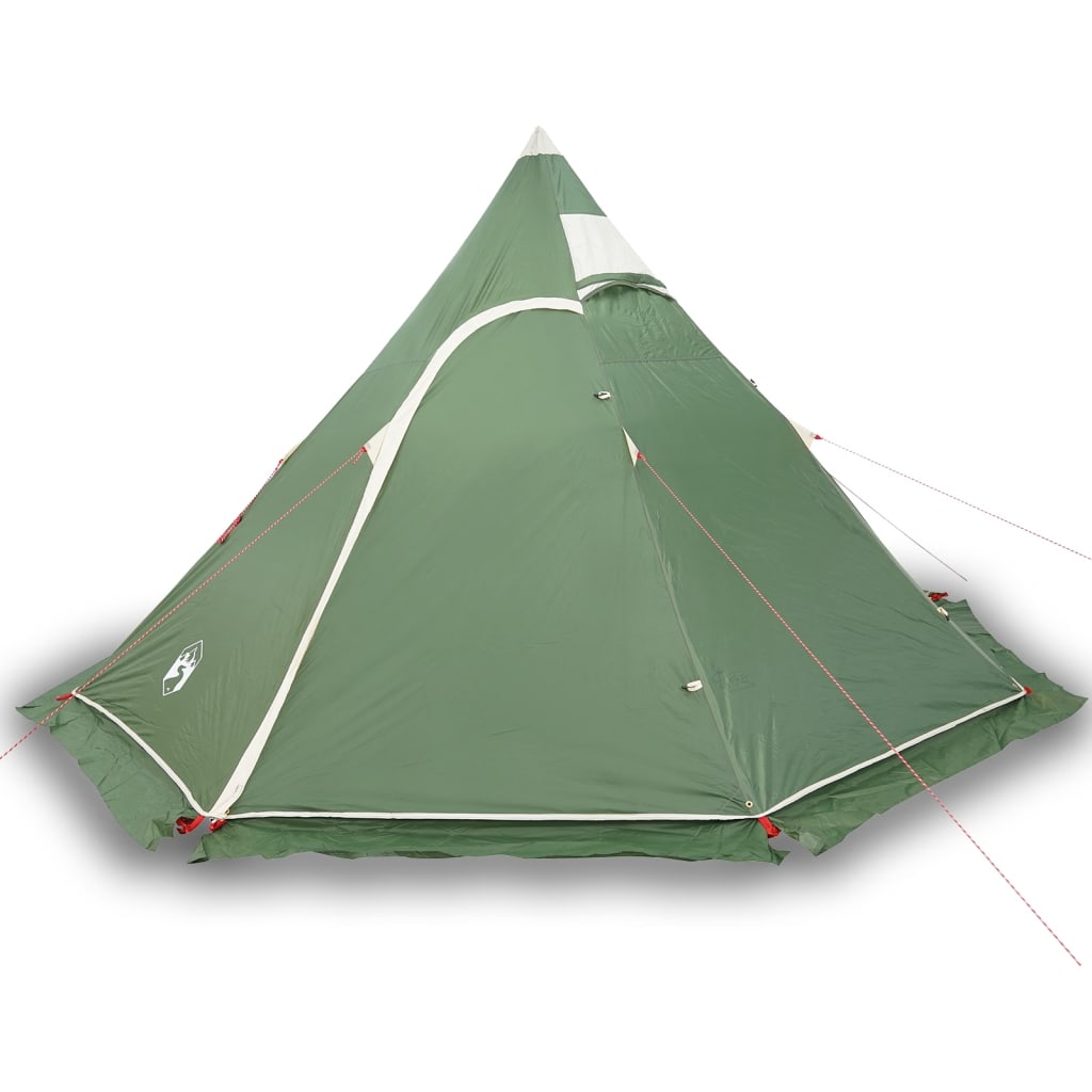 Cort de camping tipi pentru 5 persoane, verde, impermeabil