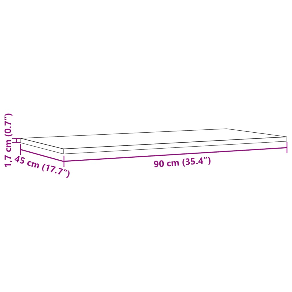 Blaturi masă 2 buc. 90x45x1,7 cm dreptunghiulare lemn masiv pin