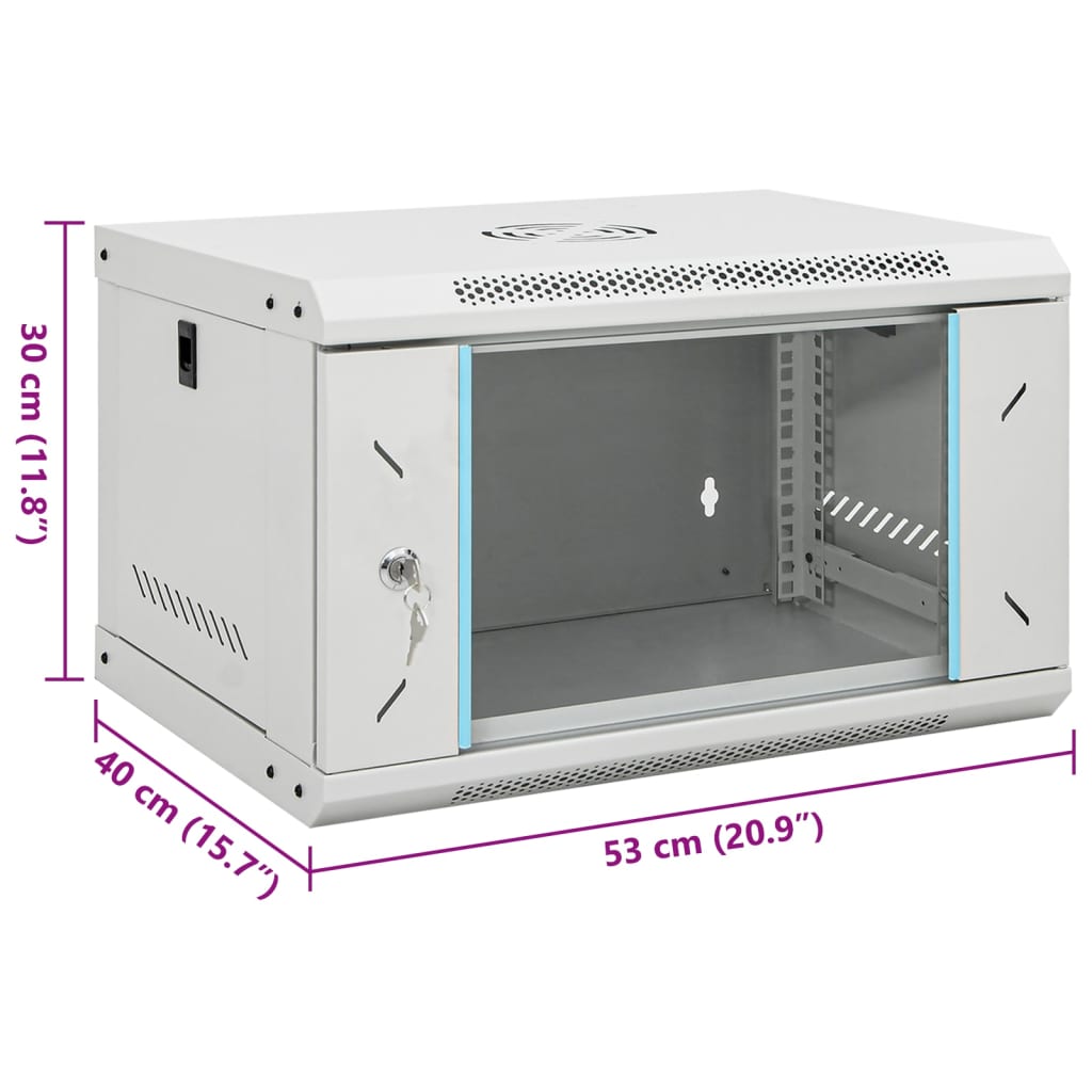 Dulap de server montat pe perete, 6U, 19" IP20, 53x40x30 cm