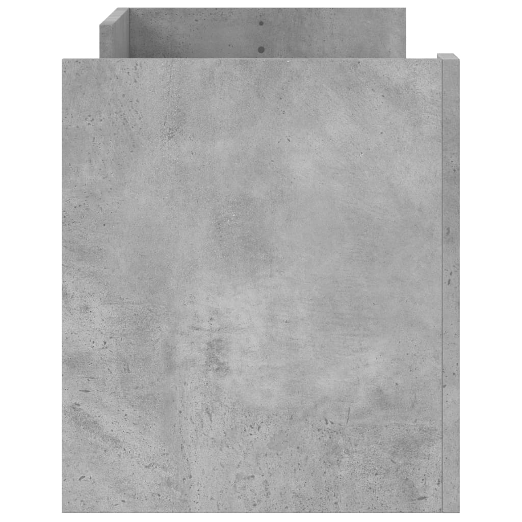 Comodă TV, gri beton, 100x35x40 cm, lemn prelucrat