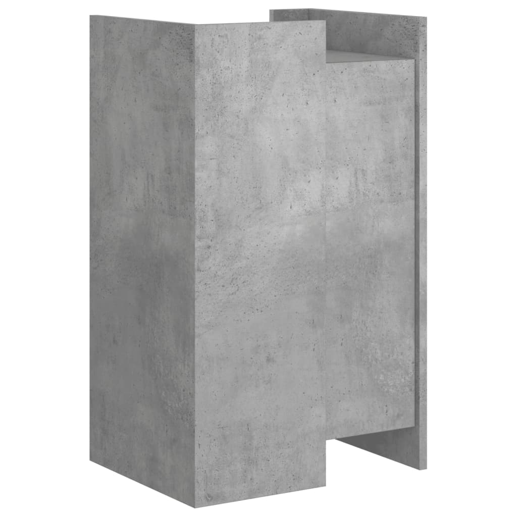 Dulap, gri beton, 45x35x75 cm, lemn prelucrat