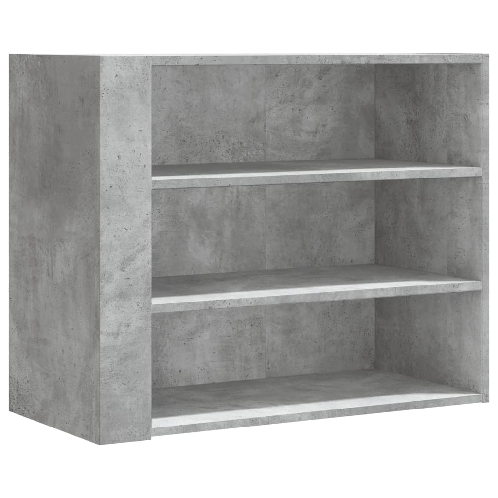 Dulap de perete, gri beton, 75x35x60 cm, lemn prelucrat