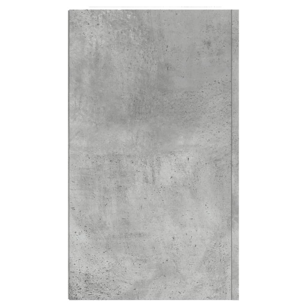 Dulap de perete, gri beton, 75x35x60 cm, lemn prelucrat