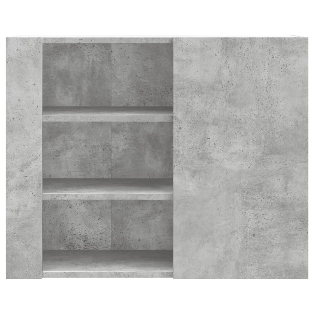 Dulap de perete, gri beton, 75x35x60 cm, lemn prelucrat