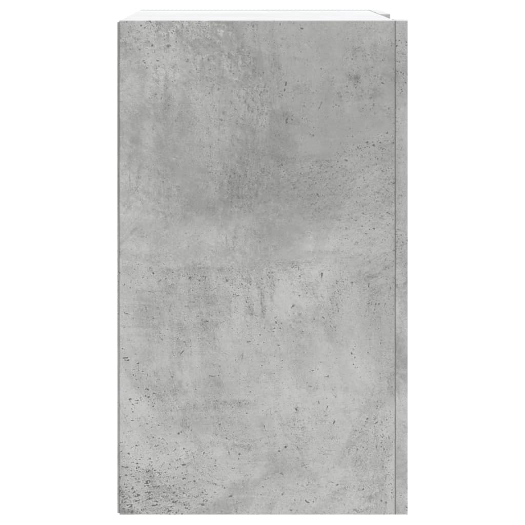 Dulap de perete, gri beton, 75x35x60 cm, lemn prelucrat