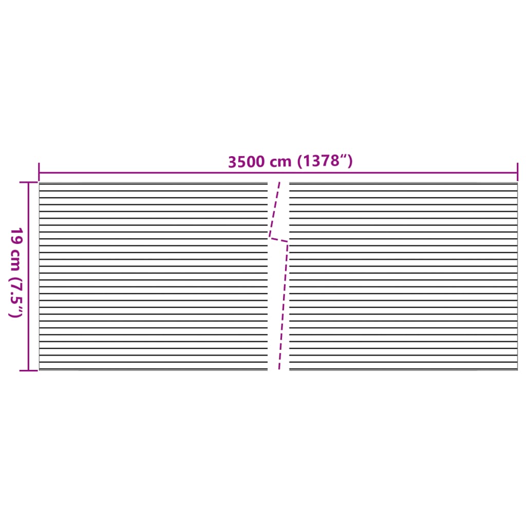 Paravane grădină aspect piatră grosieră 2 buc. gri 35x0,19m PVC