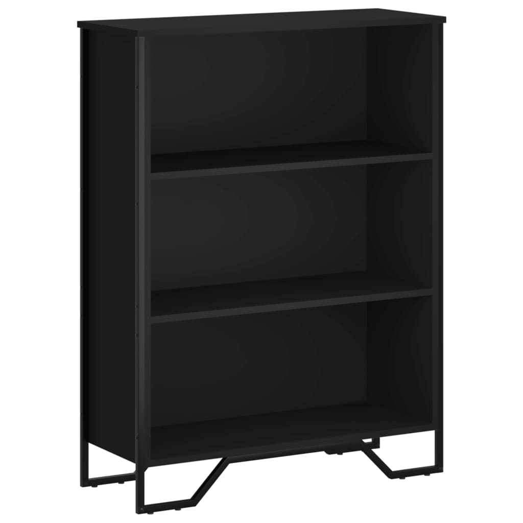 Bibliotecă, negru, 80x31x106 cm, lemn prelucrat