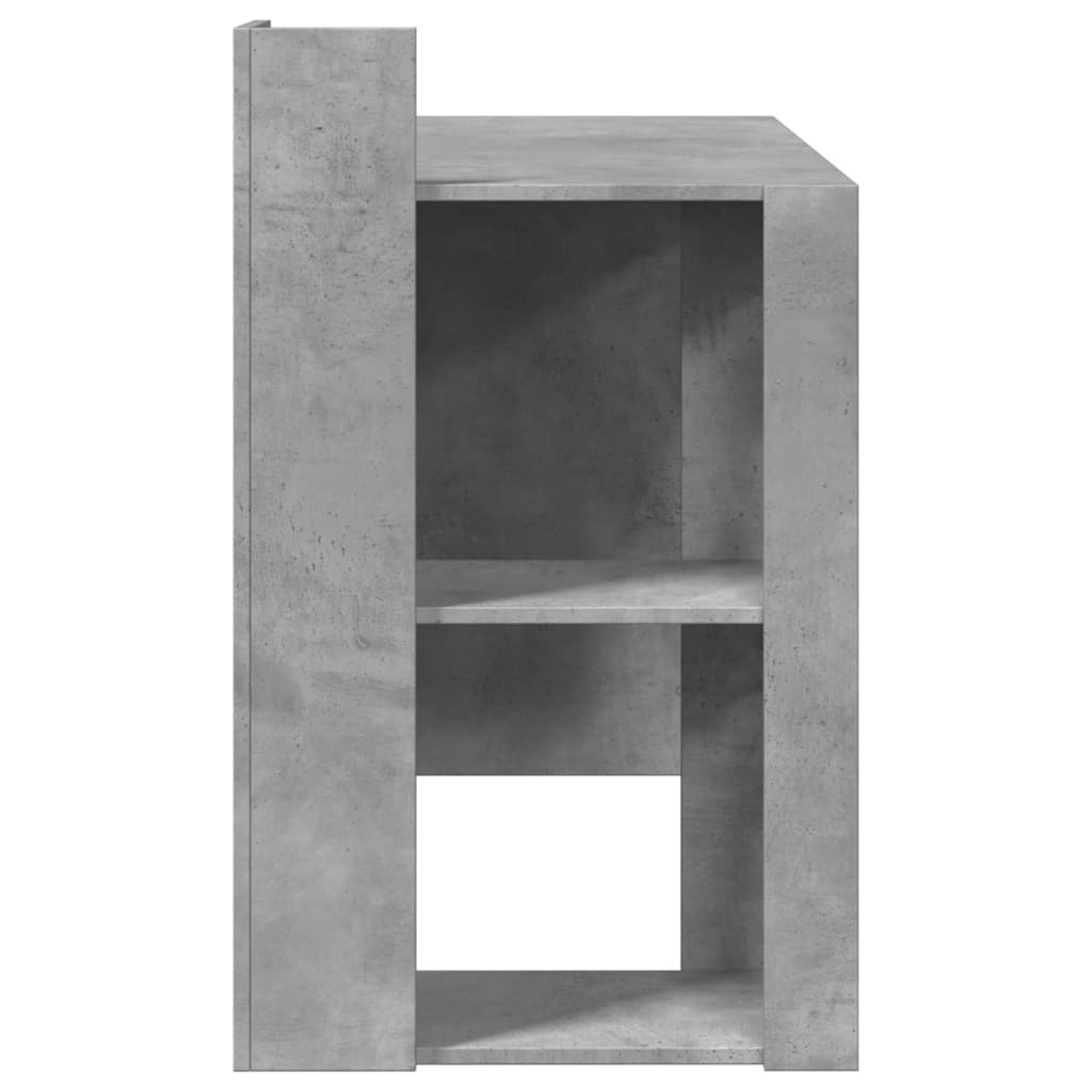 Birou, gri beton, 103,5x56,5x94 cm, lemn prelucrat