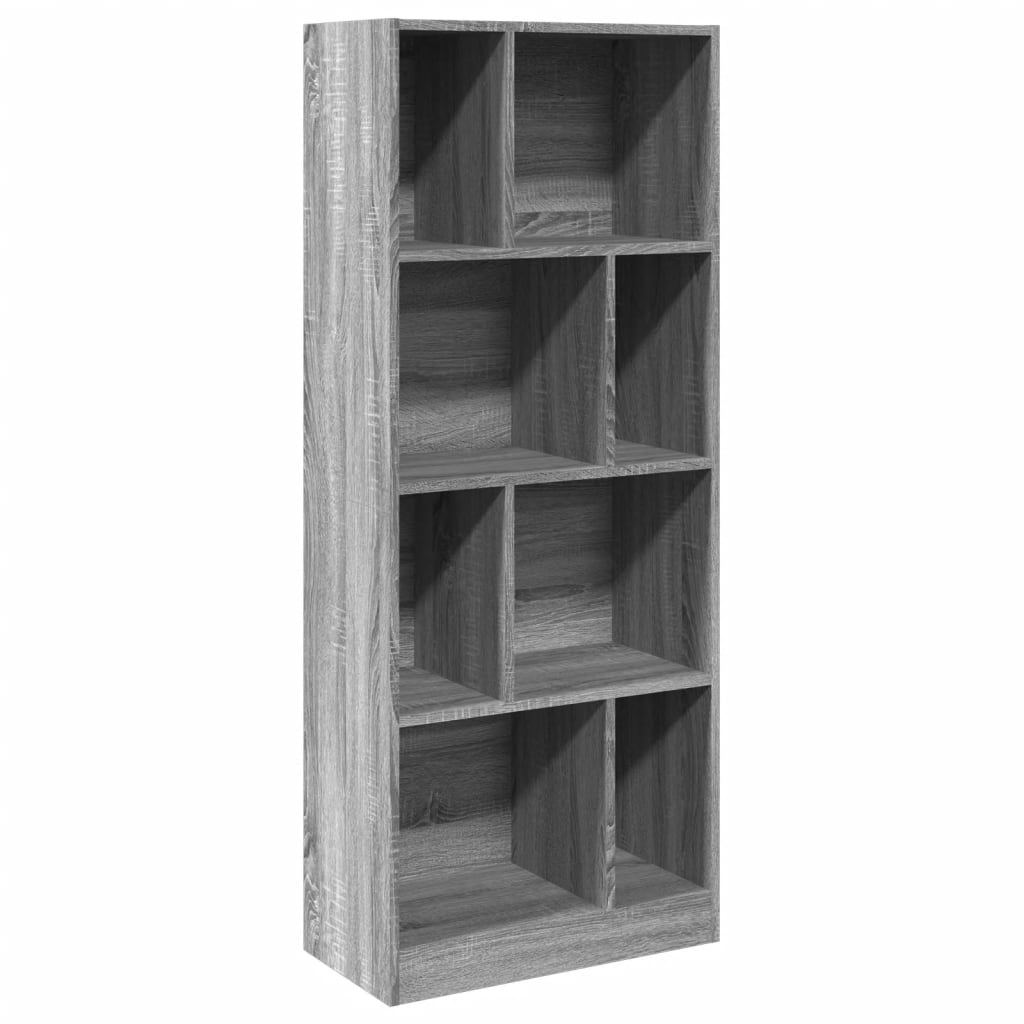 Bibliotecă, gri sonoma, 57x28,5x141 cm, lemn prelucrat