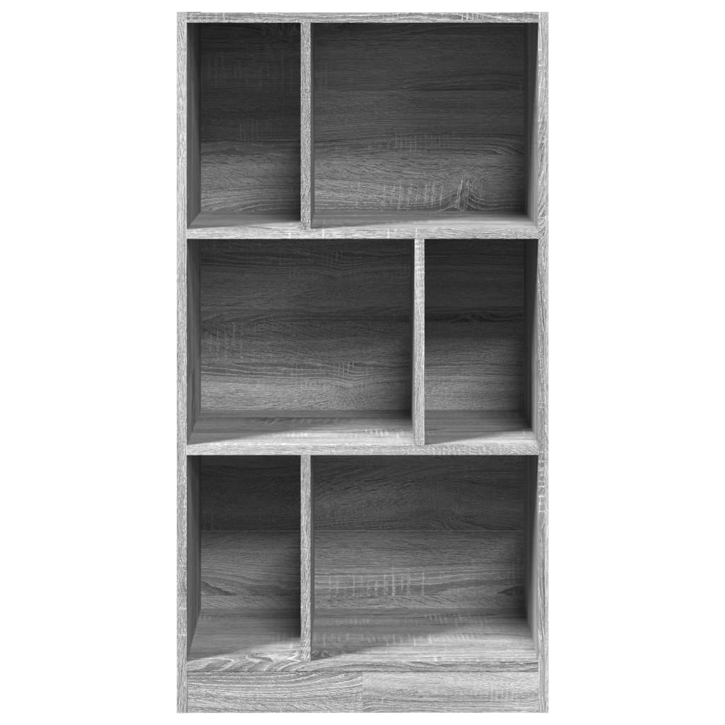 Bibliotecă, gri sonoma, 57x28,5x107,5 cm, lemn prelucrat