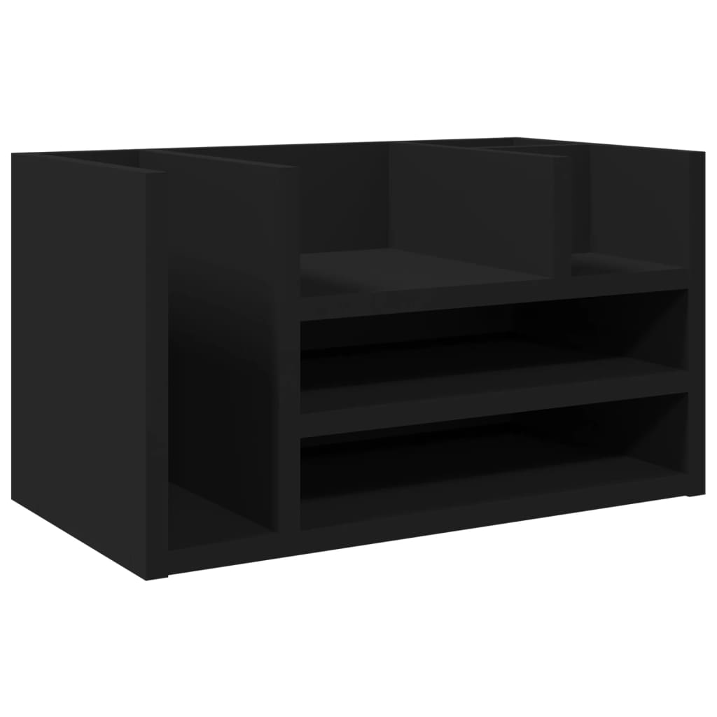 Organizator birou, negru, 44,5x24x25 cm lemn prelucrat