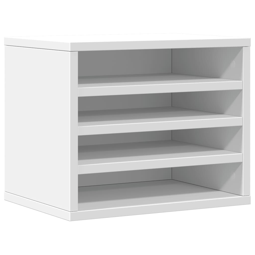 Organizator de birou, alb, 36x26x29,5 cm, lemn prelucrat