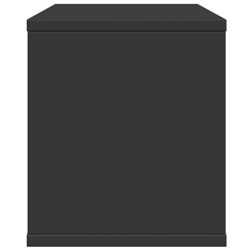 Organizator de birou, negru, 36x26x29,5 cm, lemn prelucrat