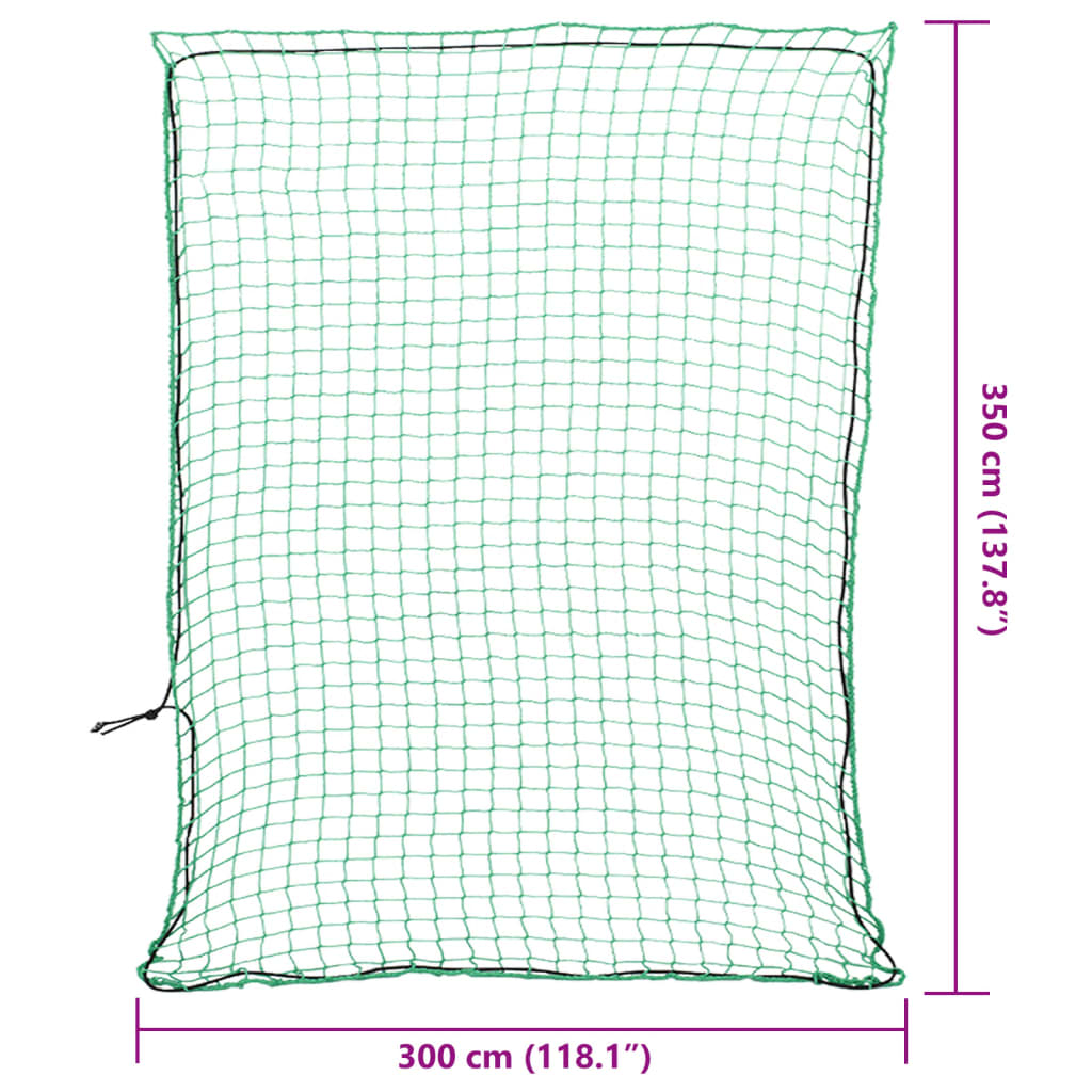 Plasă de remorcă cu funie elastică, verde, 3,5x3 m, PP