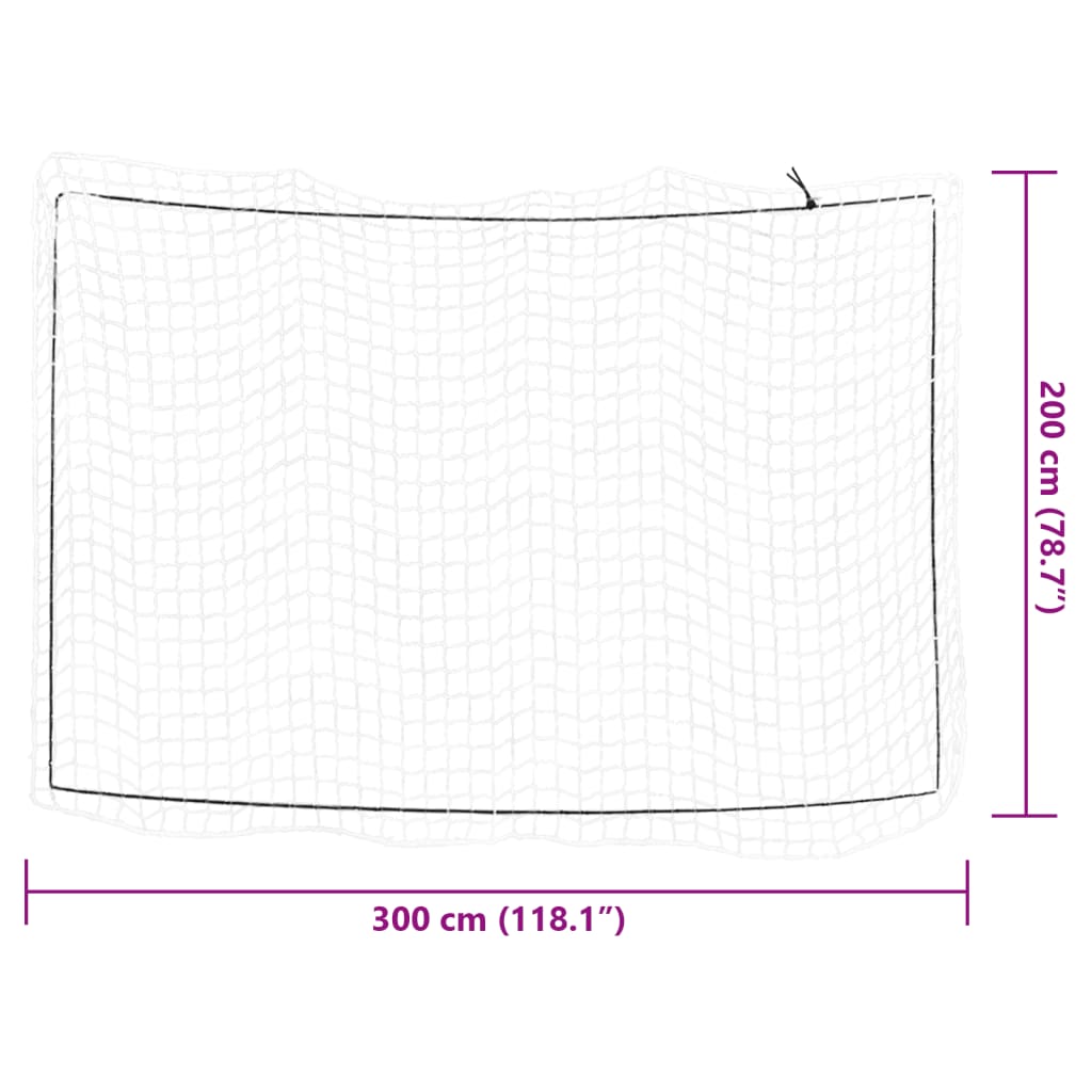 Plasă de remorcă cu funie elastică, alb, 3x2 m, PP