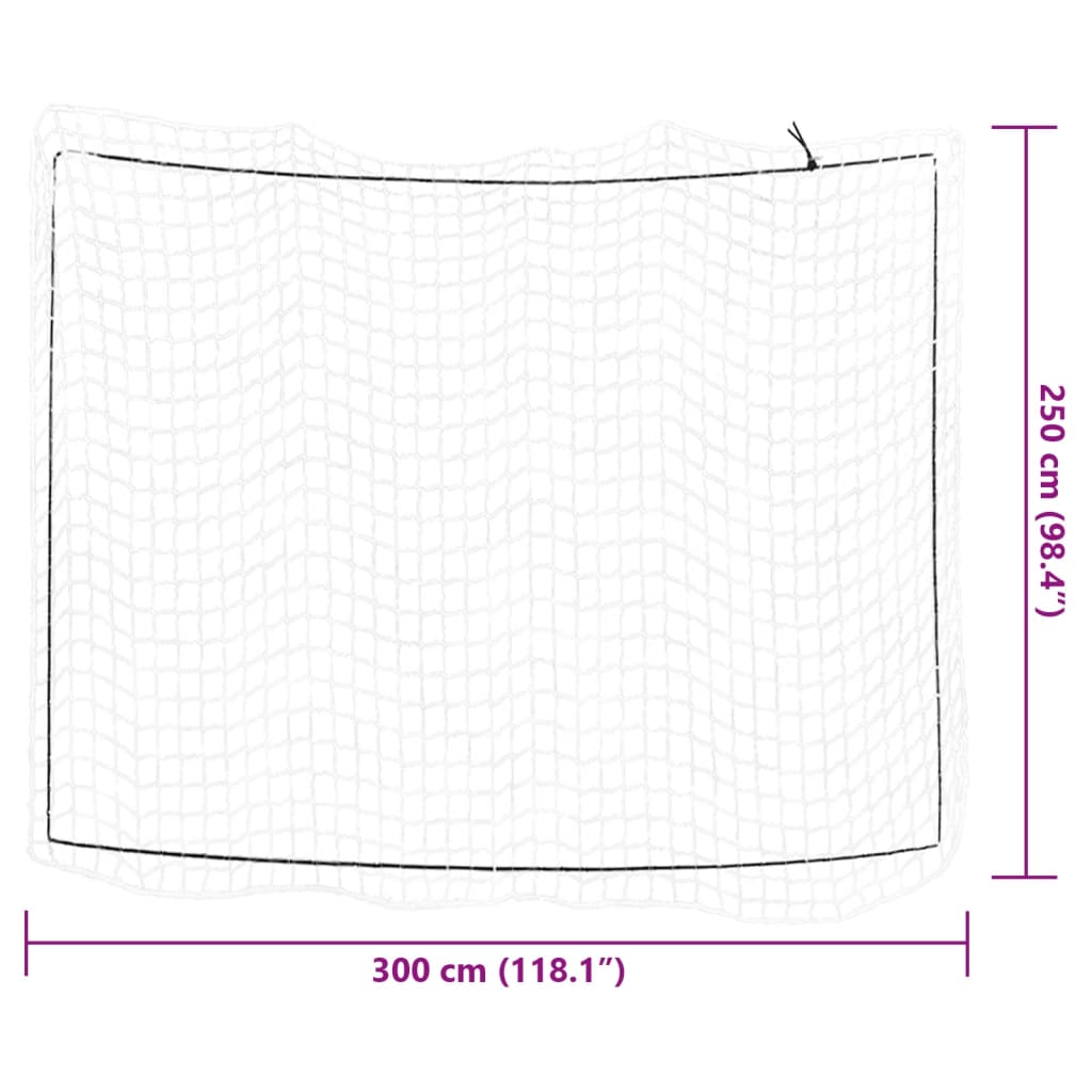 Plasă de remorcă cu funie elastică, alb, 3x2,5 m, PP