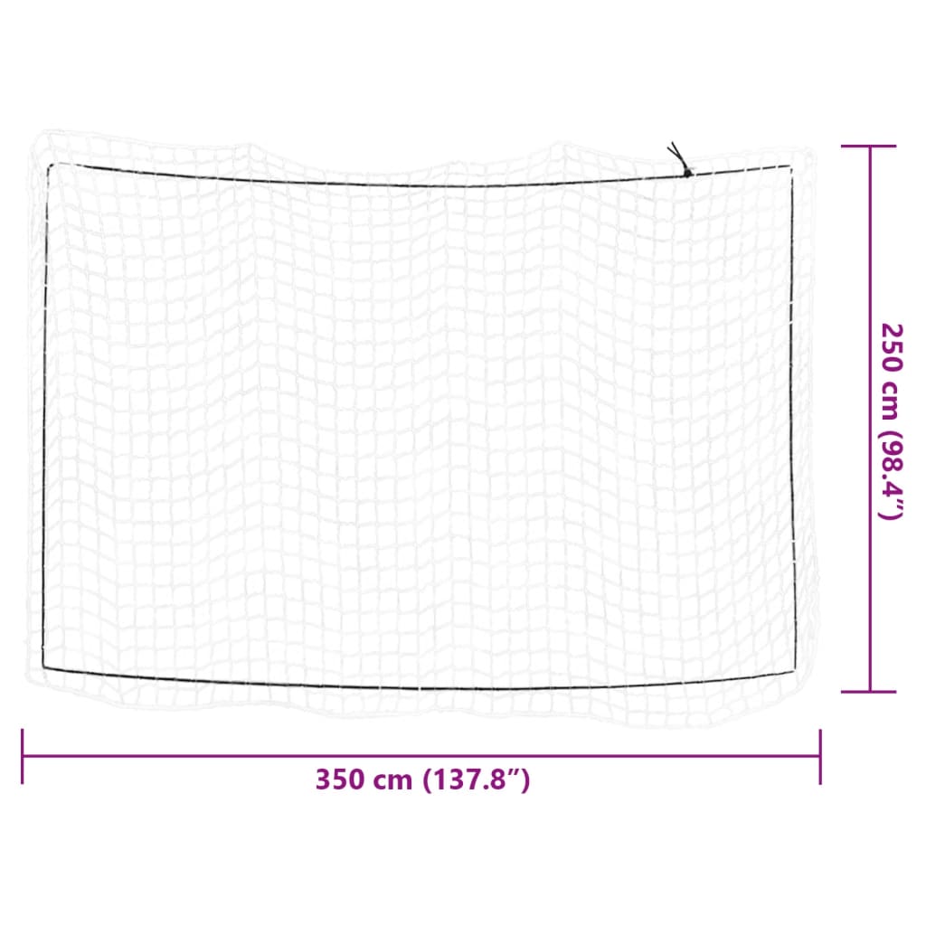 Plasă de remorcă cu funie elastică, alb, 3,5x2,5 m, PP