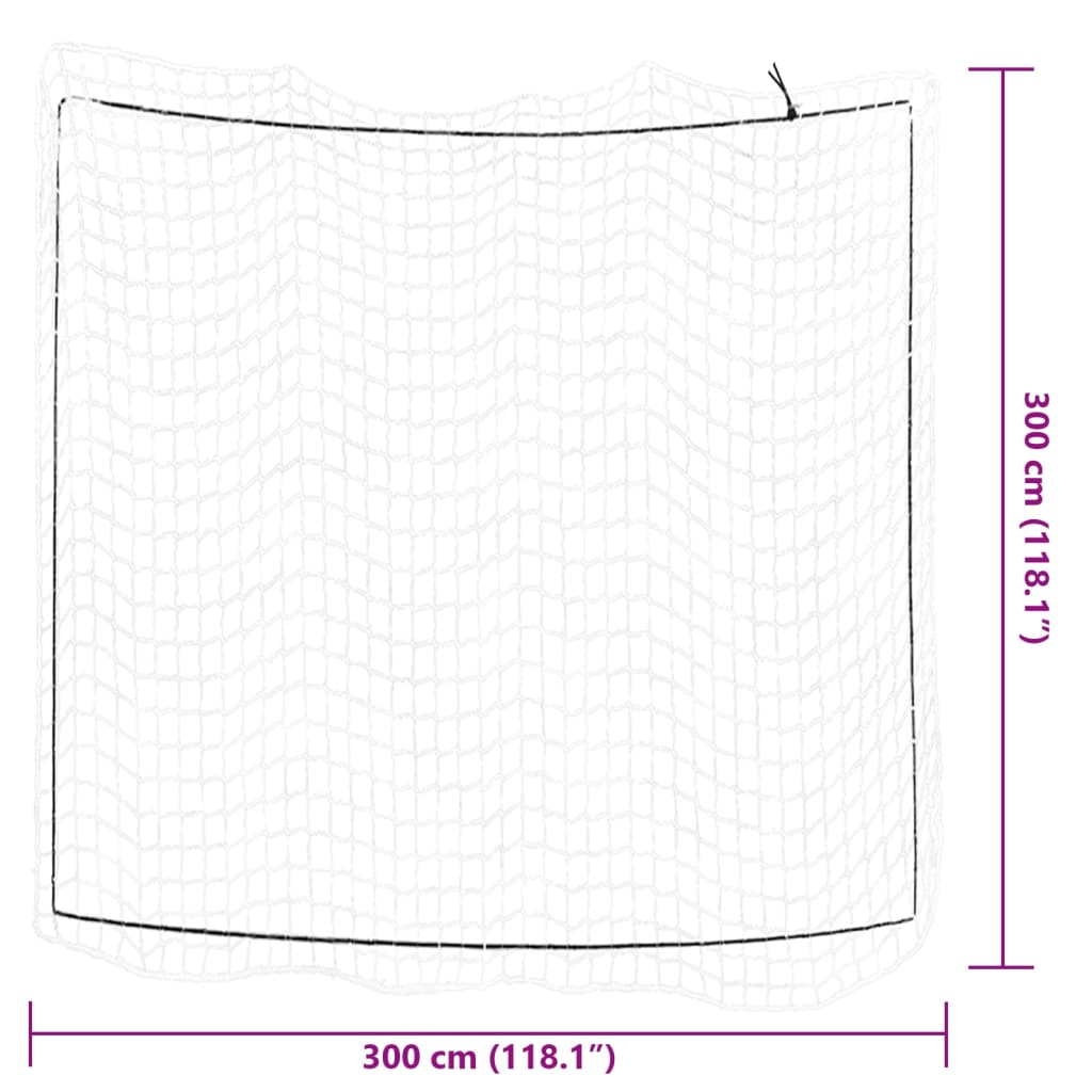 Plasă de remorcă cu funie elastică, alb, 3x3 m, PP