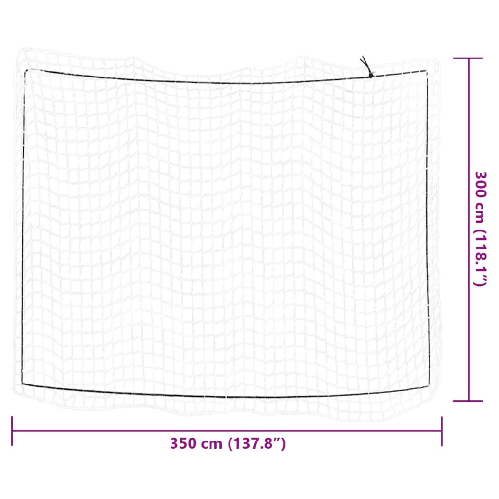 Plasă de remorcă cu funie elastică, alb, 3,5x3 m, PP