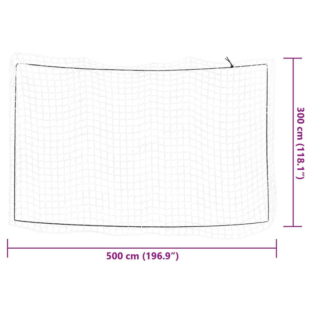 Plasă de remorcă cu funie elastică, alb, 5x3 m, PP