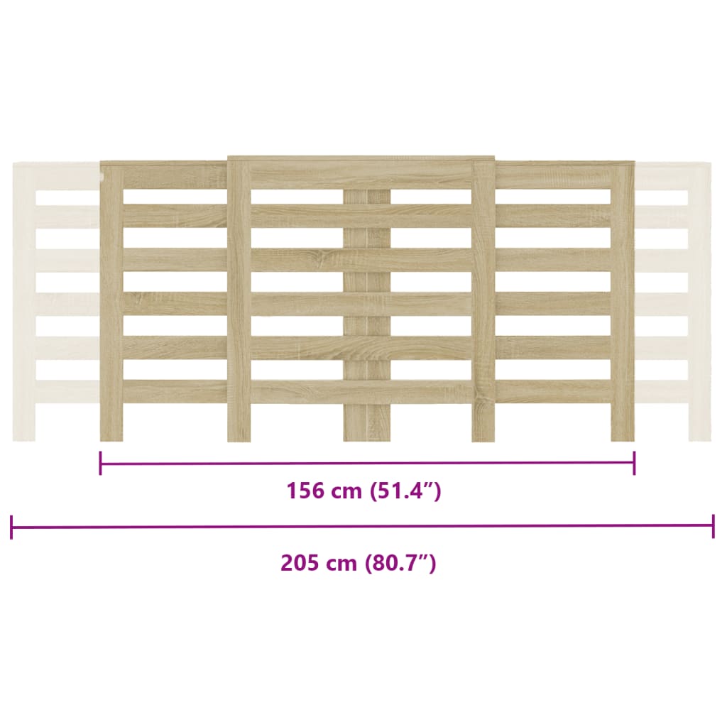 Mască pentru calorifer stejar sonoma 205x21,5x83,5 cm lemn