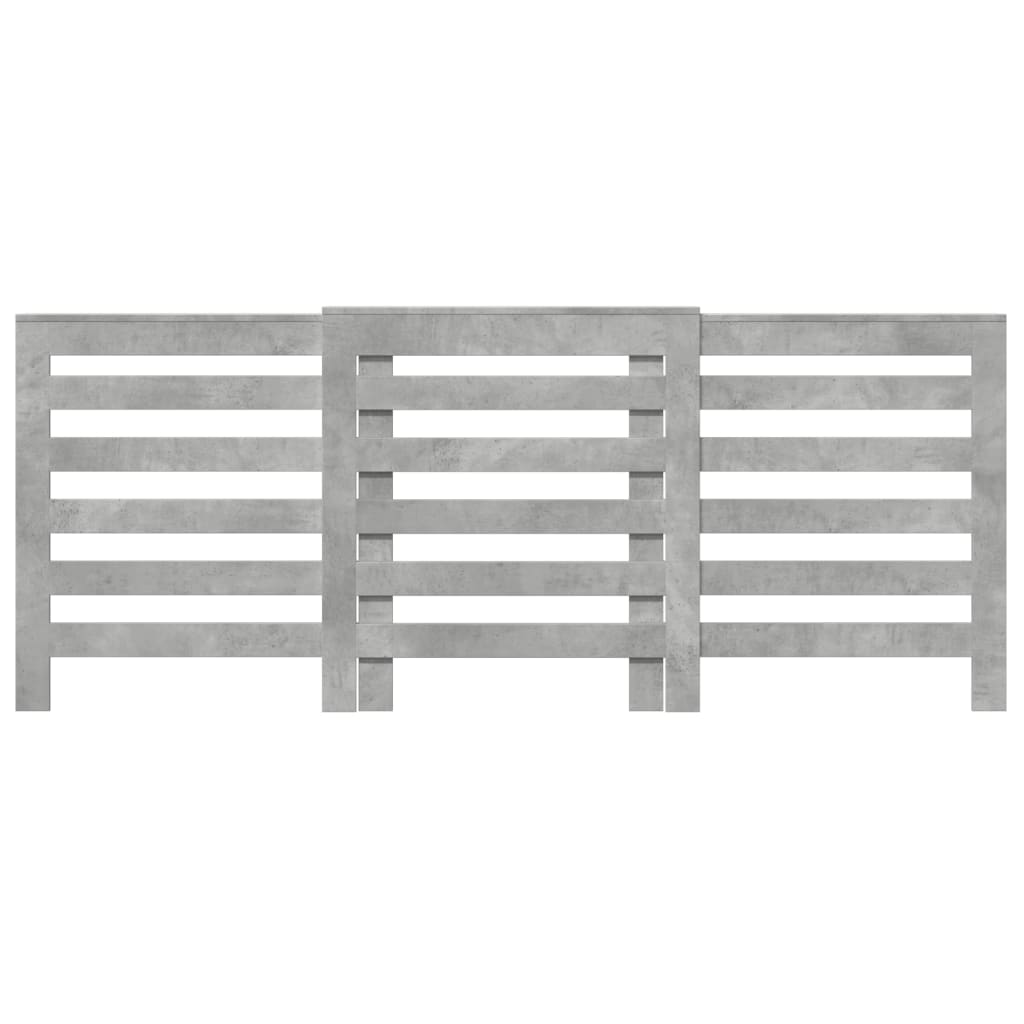 Mască pentru calorifer gri beton 205x21,5x83,5cm lemn prelucrat