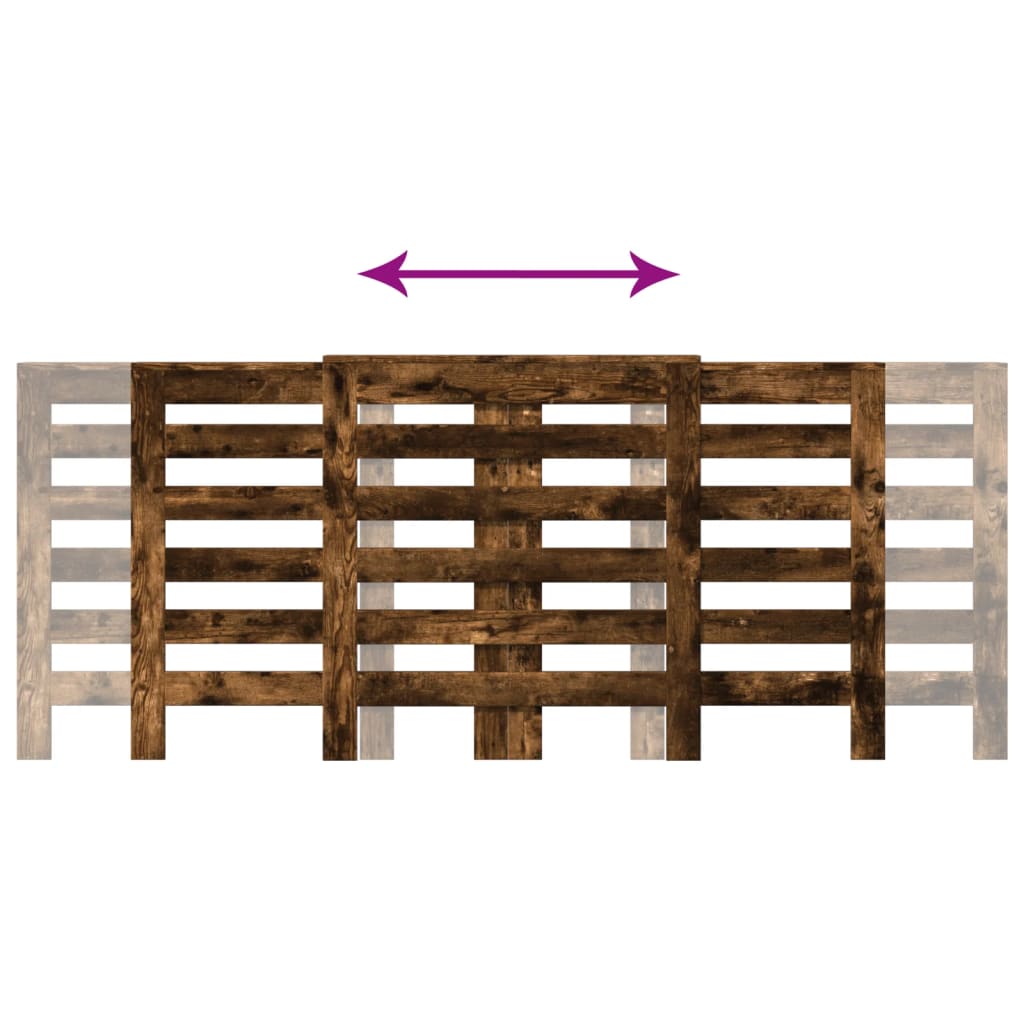 Mască pentru calorifer stejar fumuriu 205x21,5x83,5 cm lemn