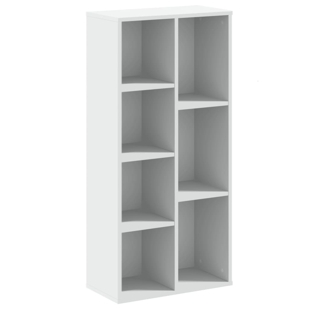 Bibliotecă, alb, 50x25x105 cm, lemn prelucrat