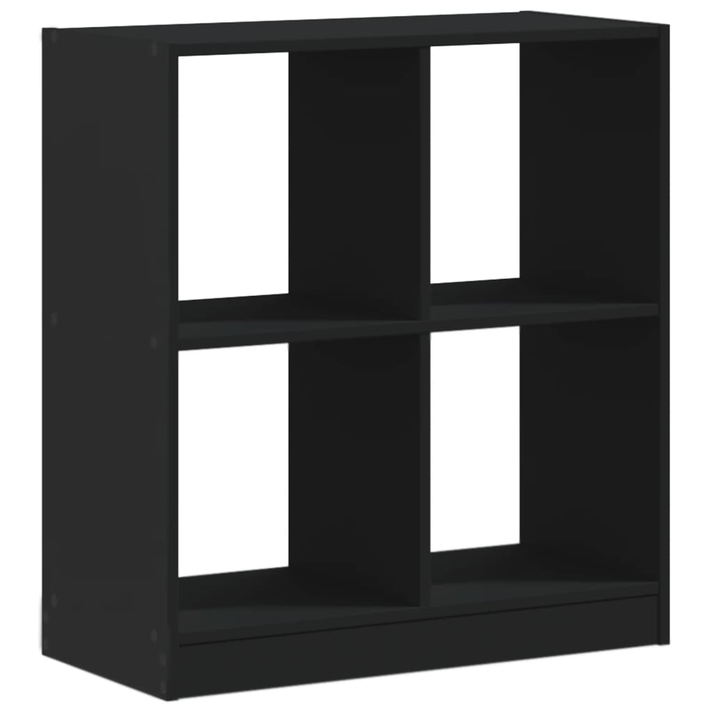 Bibliotecă, negru, 68,5x32x75 cm, lemn prelucrat