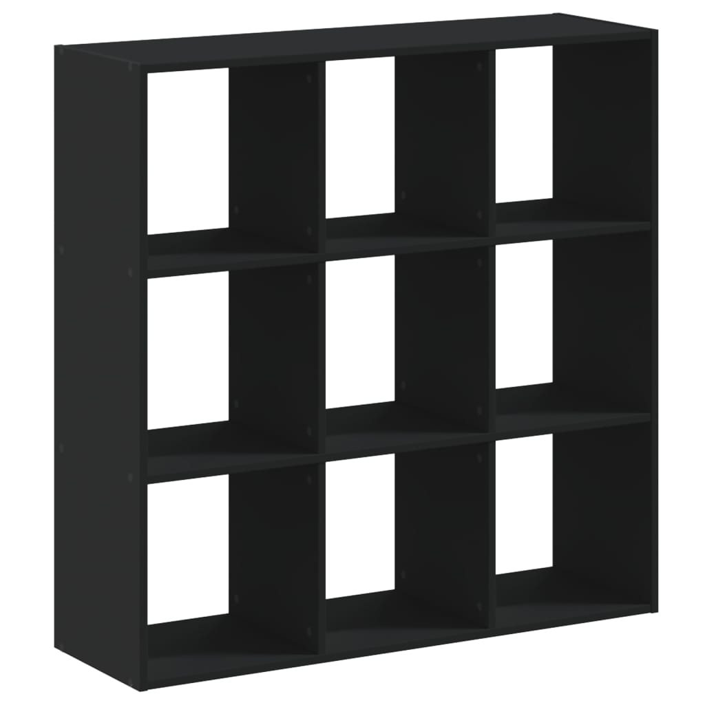 Bibliotecă, negru, 102x32x102 cm, lemn prelucrat