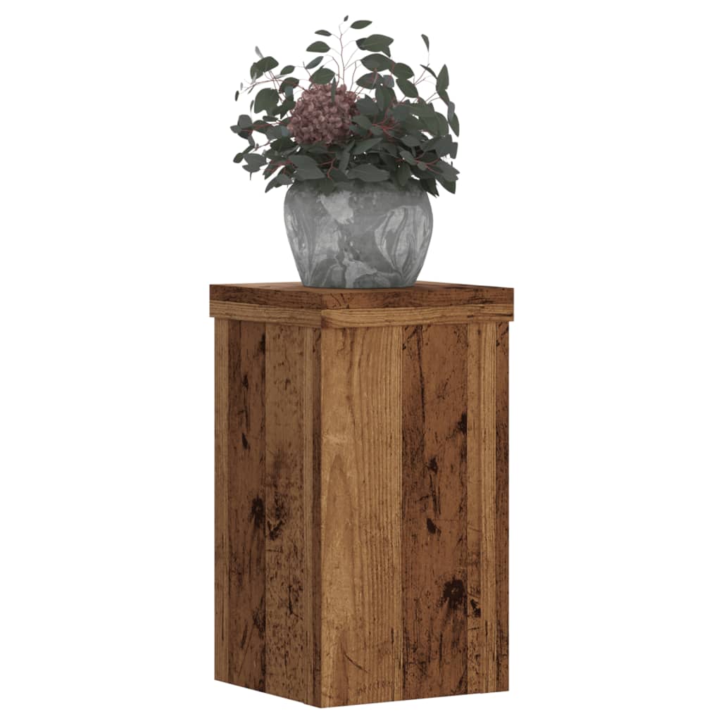 Suporturi de plante 2 buc lemn vechi 10x10x18 cm lemn prelucrat