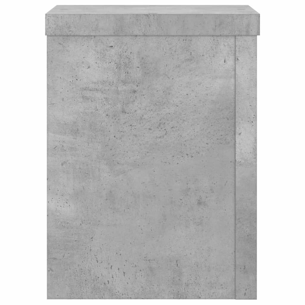 Suport de plante, 2 buc., gri beton, 15x15x20 cm lemn prelucrat