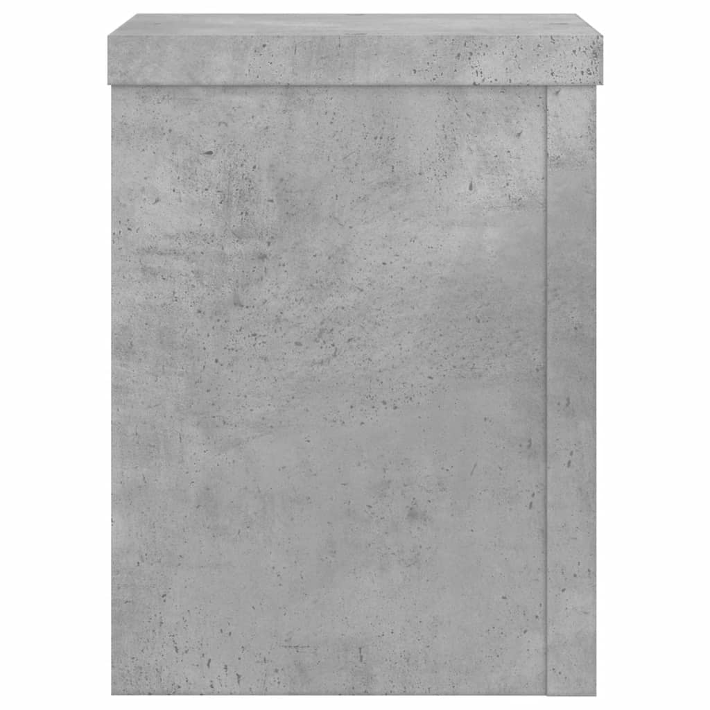 Suport de plante, 2 buc., gri beton, 15x15x20 cm lemn prelucrat