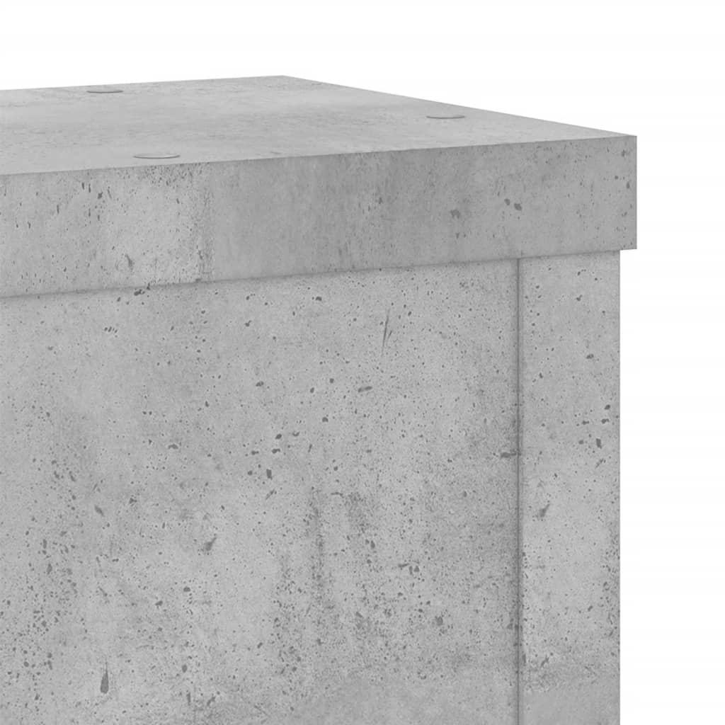 Suport de plante, 2 buc., gri beton, 15x15x20 cm lemn prelucrat