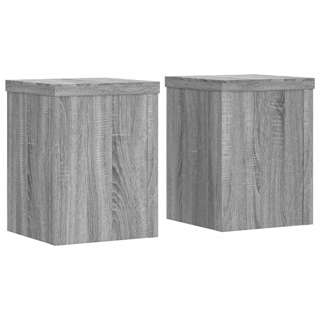 Suporturi de plante 2 buc. gri sonoma 15x15x20cm lemn prelucrat