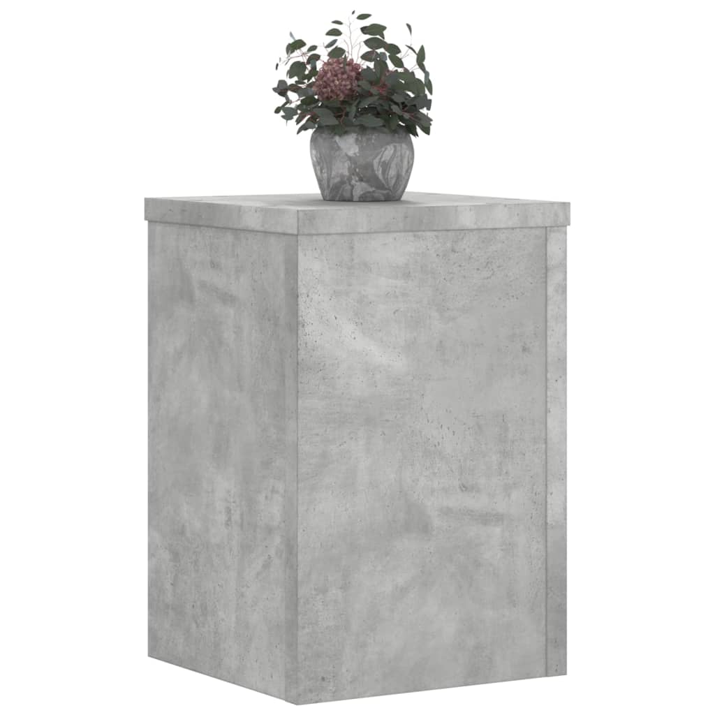 Suport de plante, 2 buc., gri beton, 20x20x30 cm lemn prelucrat