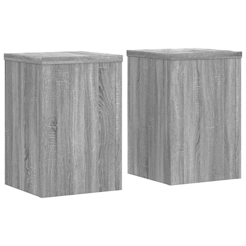 Suporturi de plante 2 buc. gri sonoma 20x20x30 lemn prelucrat