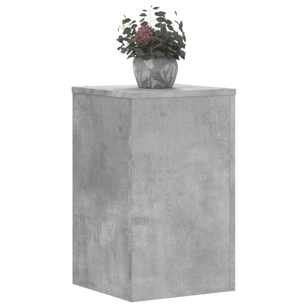 Suport de plante, 2 buc., gri beton, 30x30x50 cm lemn prelucrat